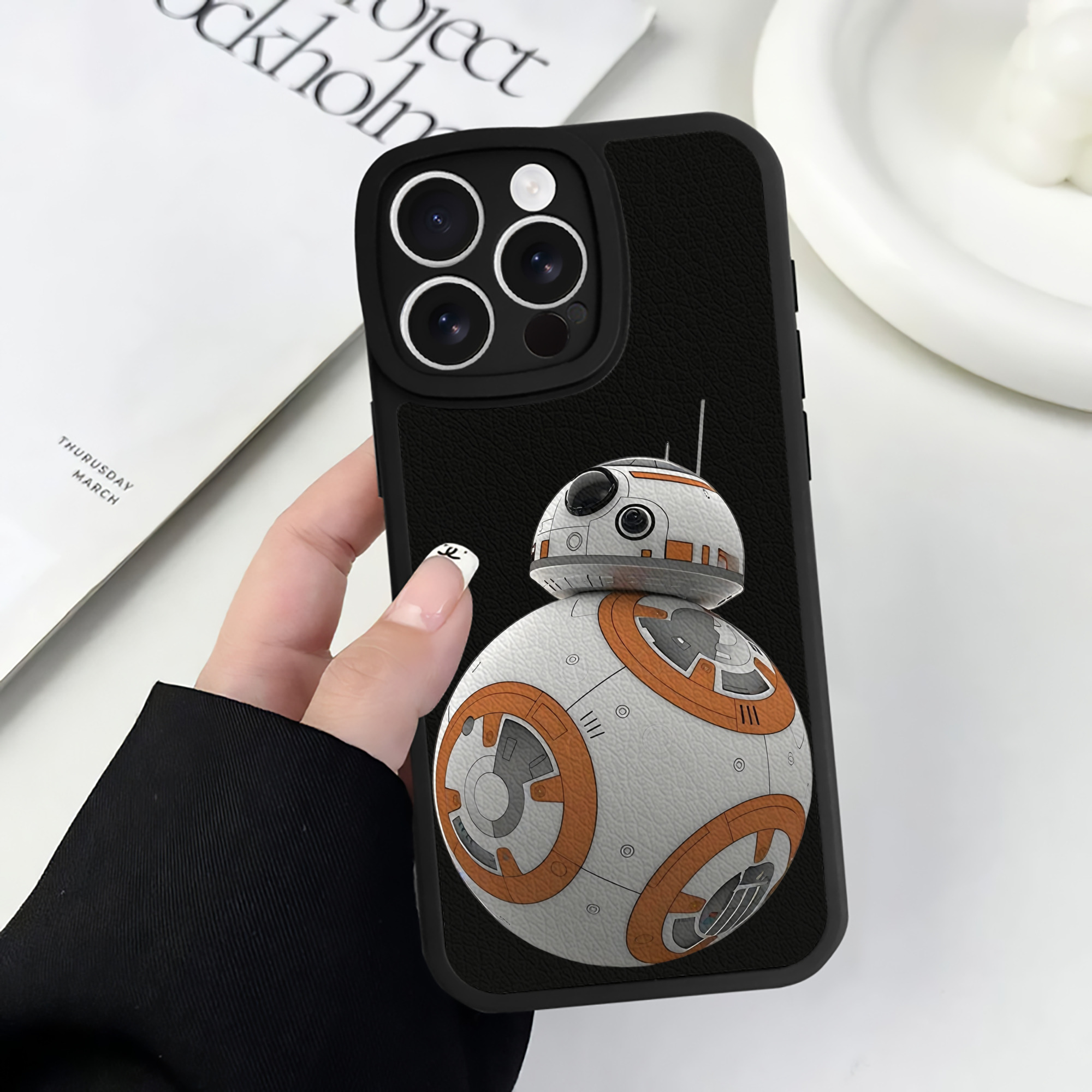 （画像用） スター・ウォーズ Star Wars 【iPhone 16シリーズ対応】シリコンスマホケース（レザー調） 材質：シリコン